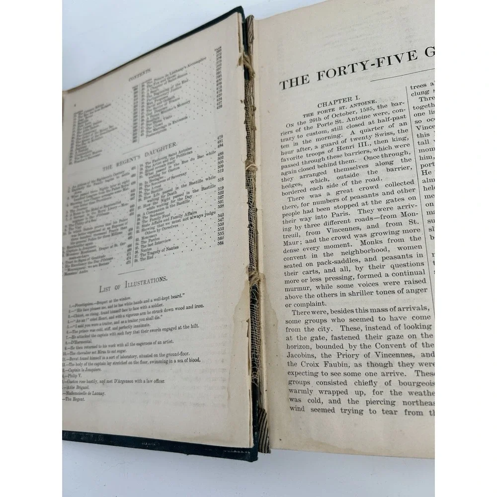 Antique 1893 The Works of Alexander Dumas Hardcover Books Volumes 5 6 & 8
